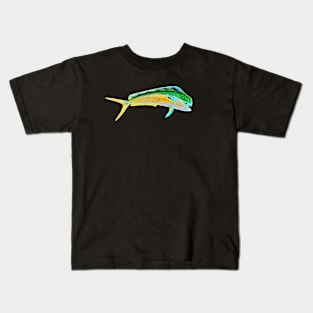 Mahi Mahi Line Art Design Kids T-Shirt